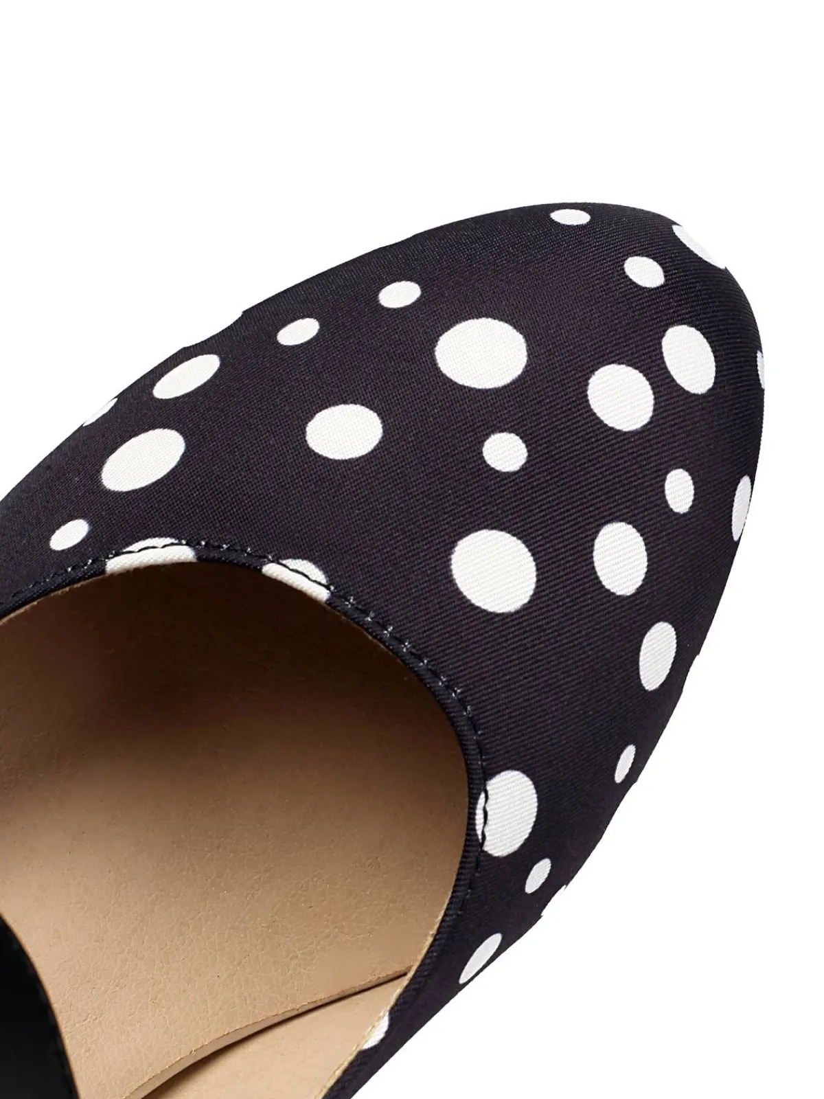 Fashion Retro Stage Mary Jane Polka Dots Bowknot Chunky Heels
