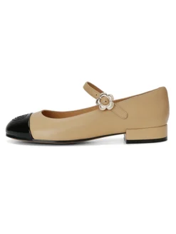 Hot Retro Stage Mary Jane Thick Heel Leather Shoes