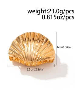 Outlet Retro Stage Metallic Alloy Shell Small Hairpin