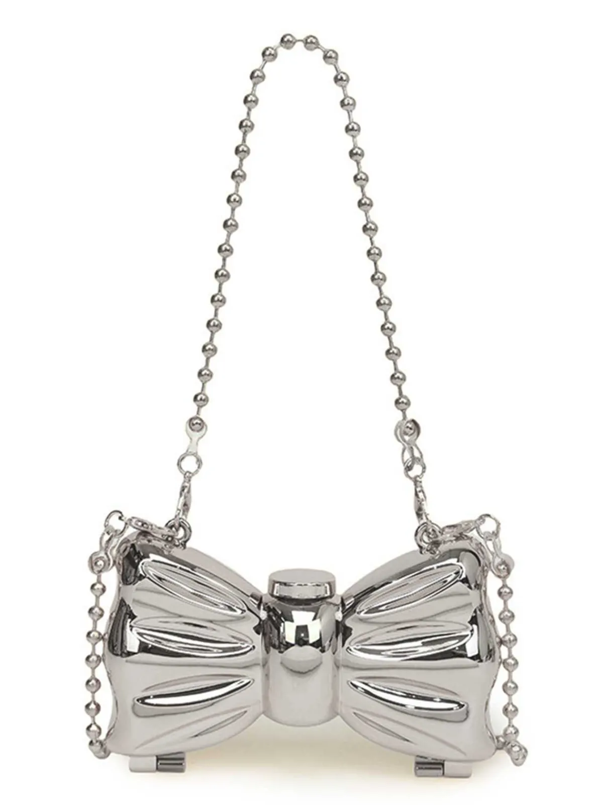 Best Retro Stage Metallic Bow Beaded Chain Bag