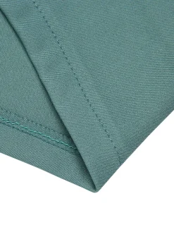 Fashion Retro Stage Mint 1950s Solid Pleating Decorative Pocket Shorts Green