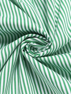 Best Retro Stage Mint 1950s Striped V-Neck Dress Green