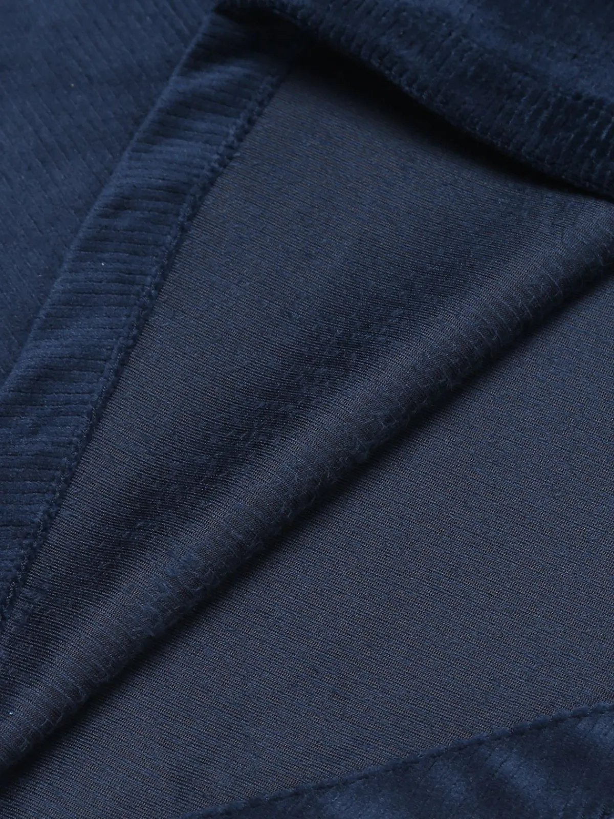 New Retro Stage 1950s Corduroy Long Coat Navy Blue