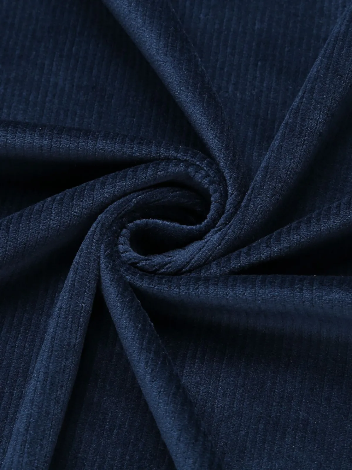 New Retro Stage 1950s Corduroy Long Coat Navy Blue