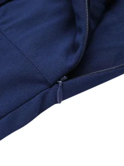 Best Retro Stage 1950s Sailor Collar Romper Navy Blue