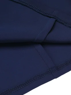 Best Retro Stage 1950s Solid Sailor Collar Blouse Navy Blue