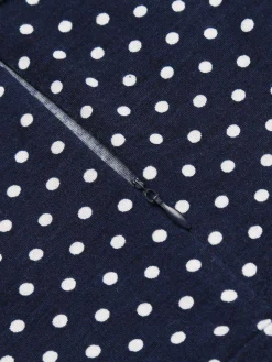 Hot Retro Stage Navy 1960s Halter Dot Bodycon Dress Navy Blue