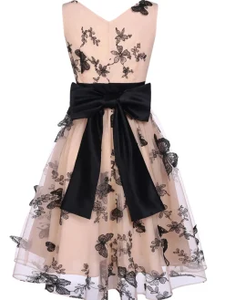Discount Retro Stage 1950s Lace Butterfly Swing Vintage Dress Nude