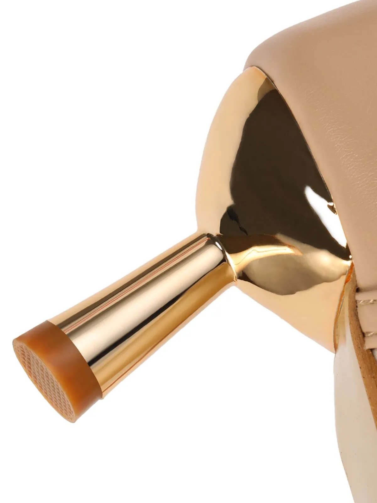 Hot Retro Stage One Buckle Pointed Stiletto High Heels Apricot