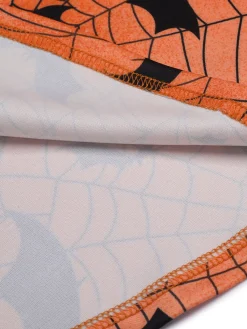 Discount Retro Stage Halloween Spider Sleeve Vintage Dress Orange