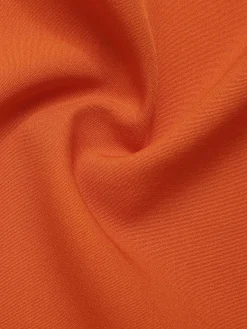 Discount Retro Stage Orange Red 1960s Button Solid Belted Skirt
