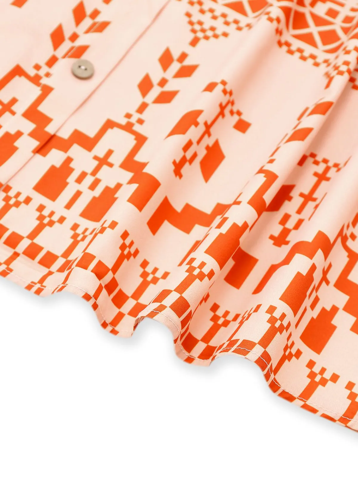 Discount Retro Stage 1940s Floral Print Lace-Up Cut-Out Dress Orange