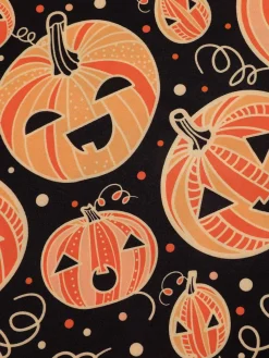 New Retro Stage 1950s Halloween Pumpkin Swing Dress Orange