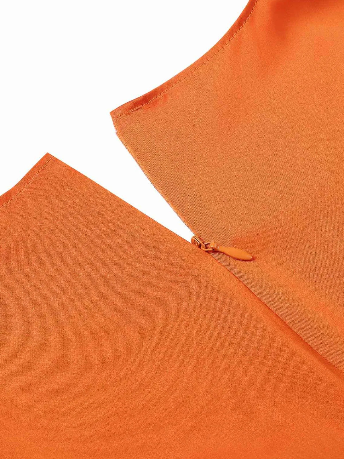 Clearance Retro Stage 1950s Pumpkin Face Sweetheart Neck Dress Orange