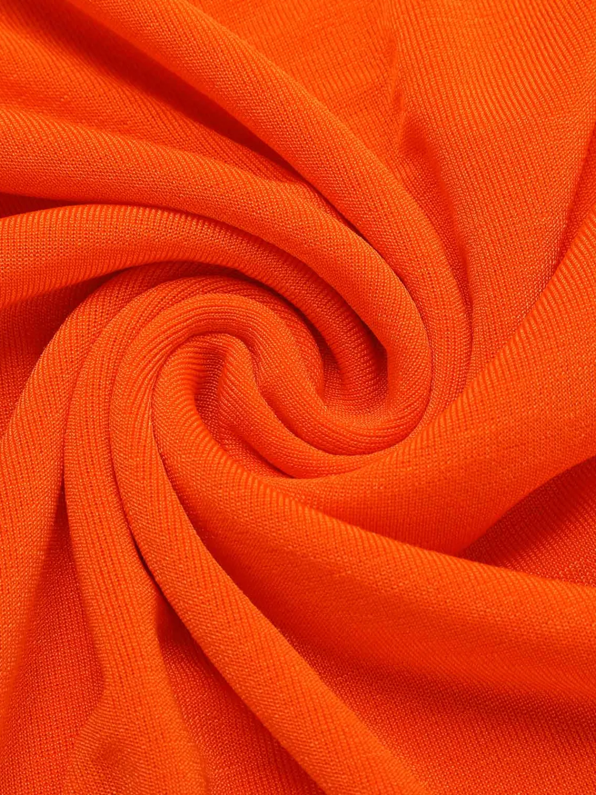 Clearance Retro Stage 1960s Solid One Shoulder Sleeveless Dress Orange