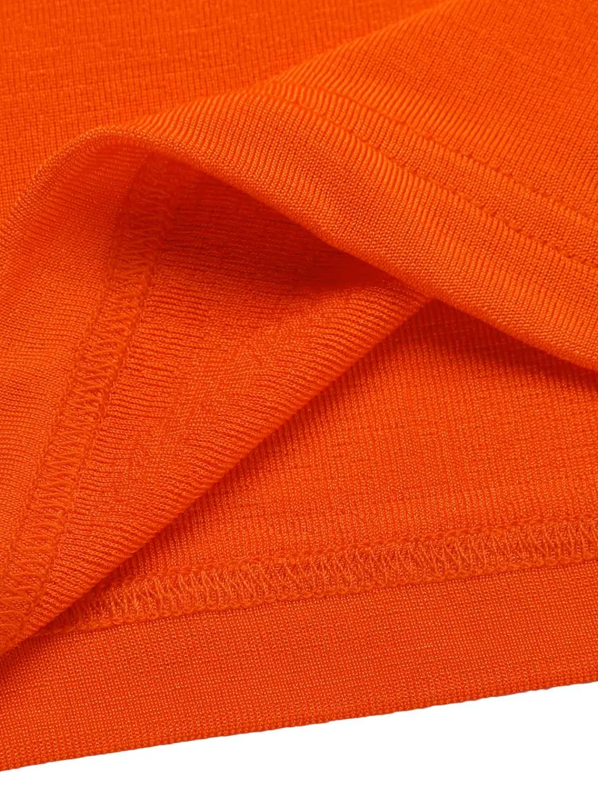 Clearance Retro Stage 1960s Solid One Shoulder Sleeveless Dress Orange