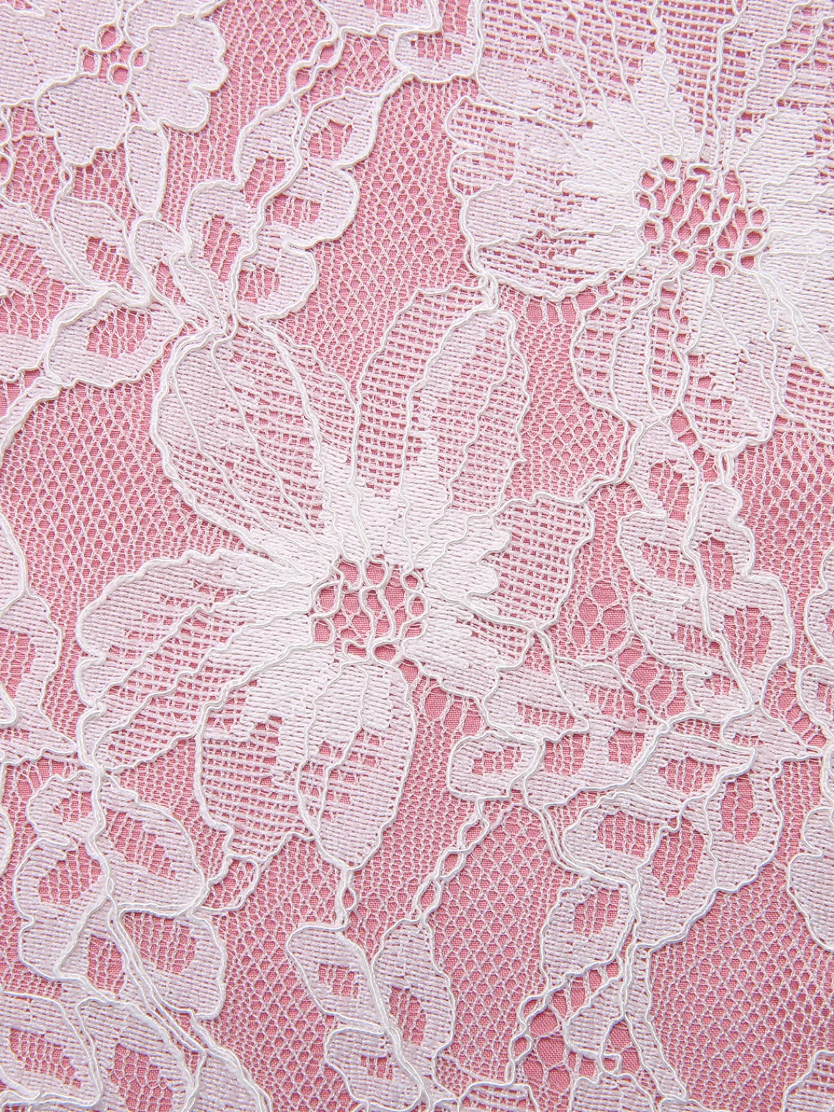 Clearance Retro Stage 1950s Solid Lace Patchwork Dress Pale Pink