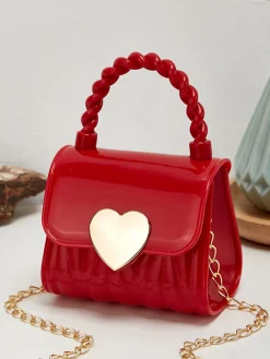 Sale Retro Stage Patent Leather LOVE Handle Mini Handbag