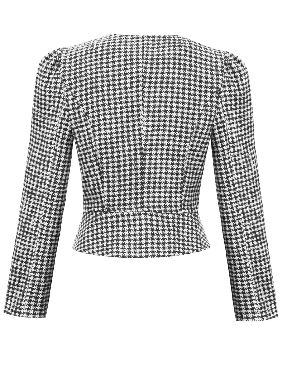 Clearance Retro Stage 2PCS Black Retro Plaid Blazer & Panel Skirt