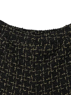 Fashion Retro Stage 2PCS 1970s Tweed Plaids Vest & Shorts Black