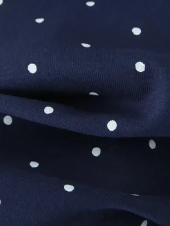 Hot Retro Stage 2PCS Blue 1950s Polka Dots Camisole & Cardigan Dark Blue
