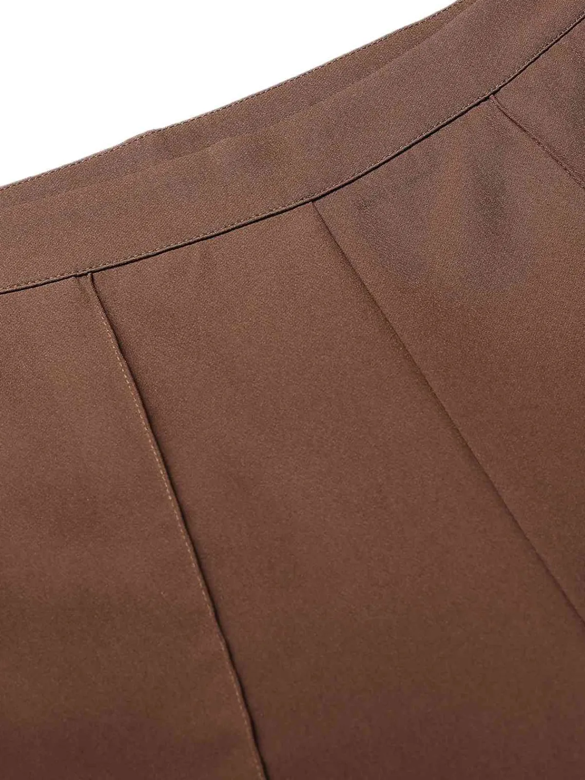 Outlet Retro Stage 2PCS 1960s Lace-up Blazer Coat & Pants Suit Set Brown