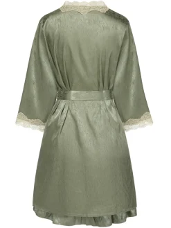Discount Retro Stage 2PCS Green 1950s Guipure Lace Nightgown & Robe