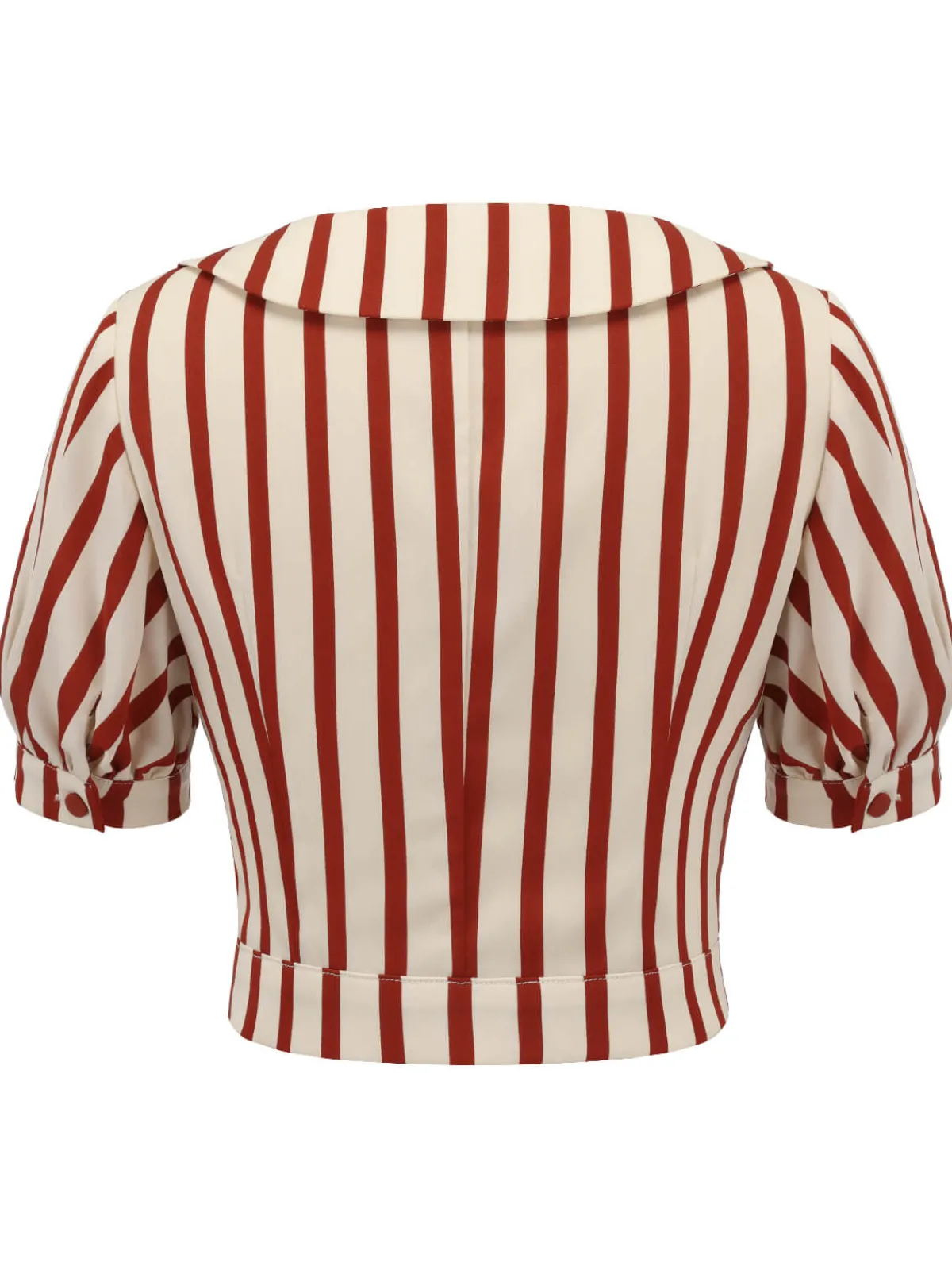 Outlet Retro Stage 2PCS Green 1950s Striped Blouse & Pleated Skirt