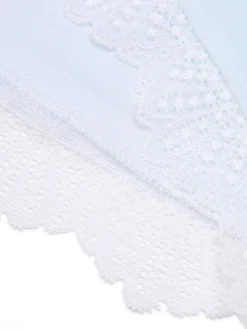 Best Retro Stage 2PCS 1940s Knot Lace Sleepwear Light Blue