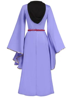 Outlet Retro Stage 2PCS 1940s Evil Queen Dress & Long Cloak Purple