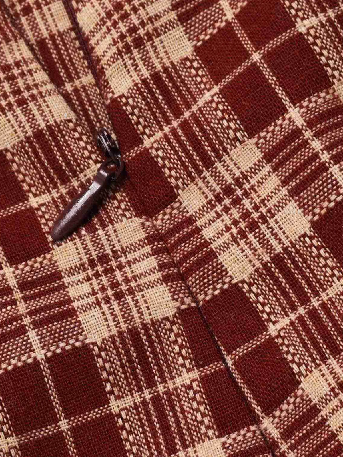 Clearance Retro Stage 2PCS 1960s Plaid Lapel Short Coat & Slit Skirt Red