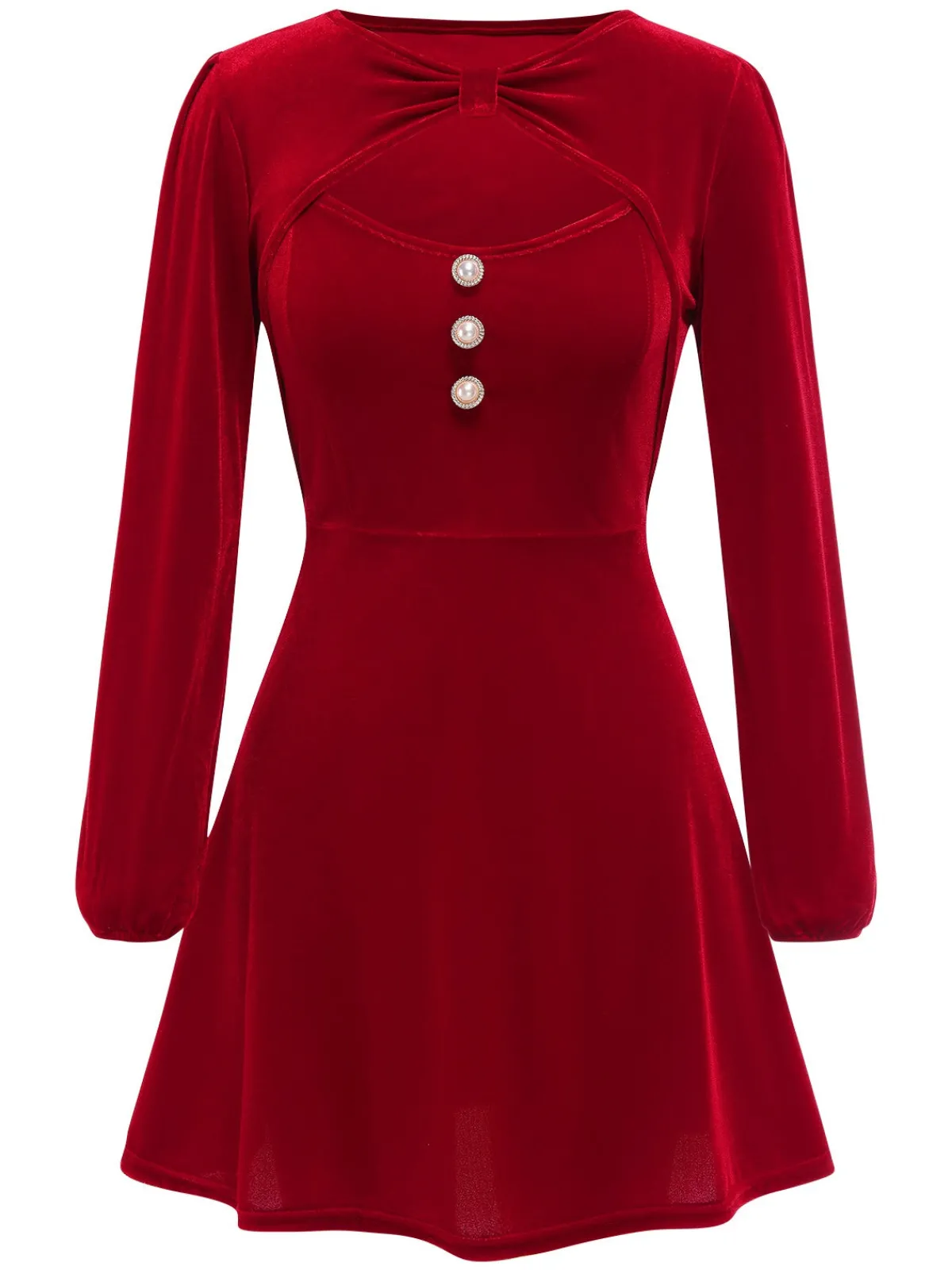 Outlet Retro Stage 2PCS 1950s Velvet Straps Dress & Short Coat Red