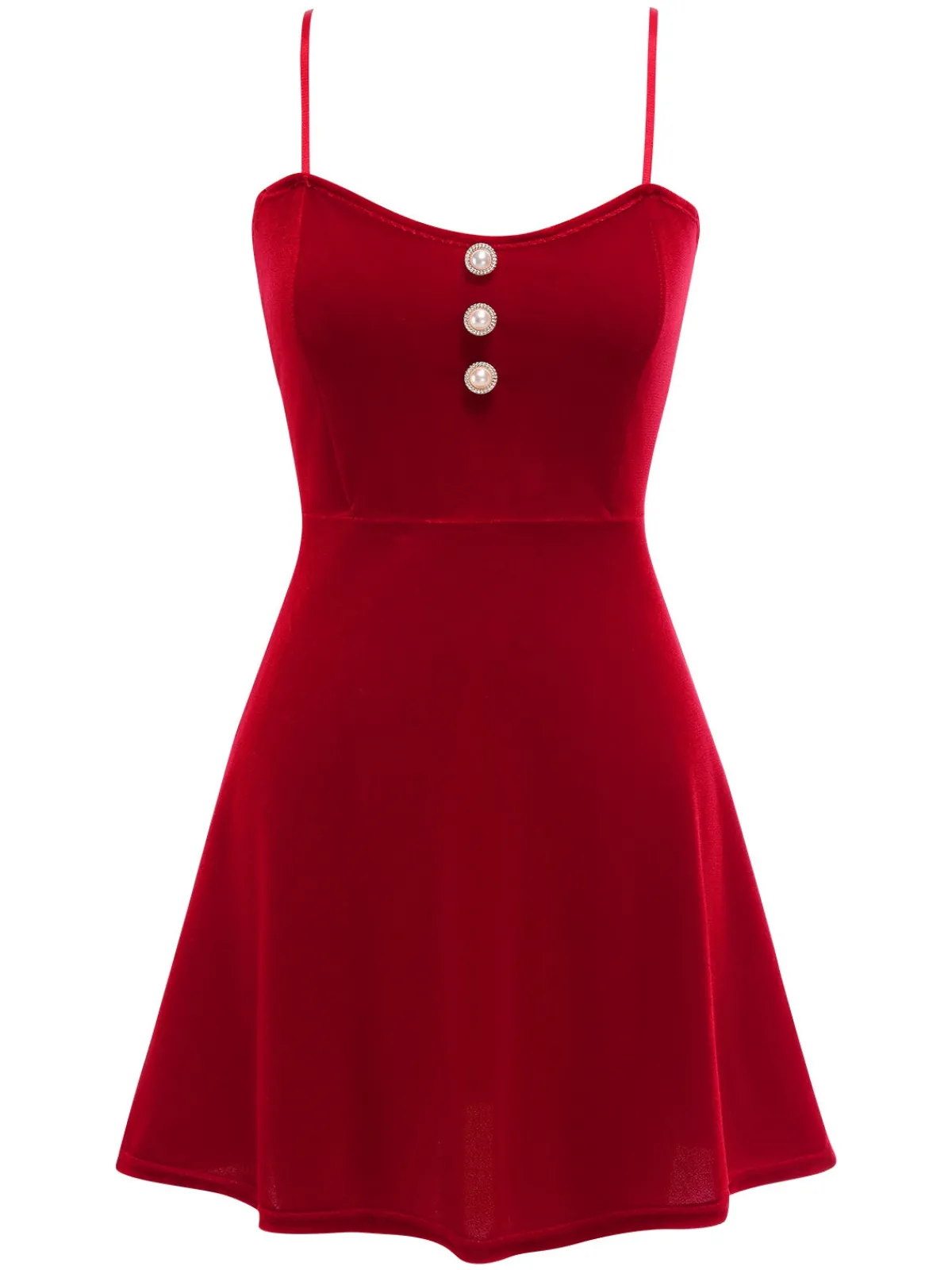Outlet Retro Stage 2PCS 1950s Velvet Straps Dress & Short Coat Red