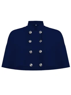 Sale Retro Stage 2PCS 1960s Button Work Pencil Dress Navy Blue