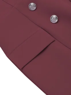 Online Retro Stage 2PCS 1960s Button Work Pencil Dress