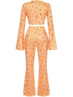 Hot Retro Stage 3PCS 1970s Flare Sleeve Disco Hippie Costume Set