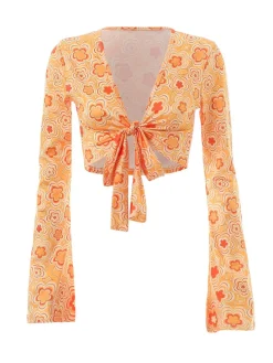 Hot Retro Stage 3PCS 1970s Flare Sleeve Disco Hippie Costume Set
