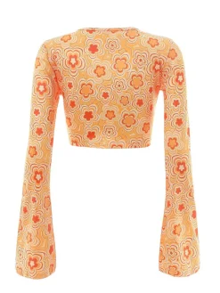 Hot Retro Stage 3PCS 1970s Flare Sleeve Disco Hippie Costume Set
