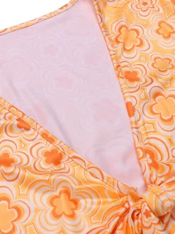 Hot Retro Stage 3PCS 1970s Flare Sleeve Disco Hippie Costume Set