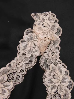 Sale Retro Stage 2PCS 1970s Lace Suspender Nightdress & Robe