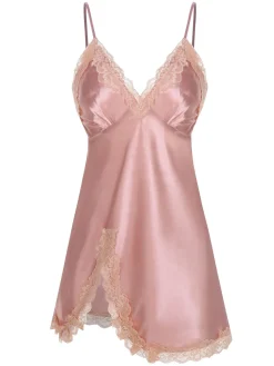 Sale Retro Stage 2PCS 1970s Lace Suspender Nightdress & Robe