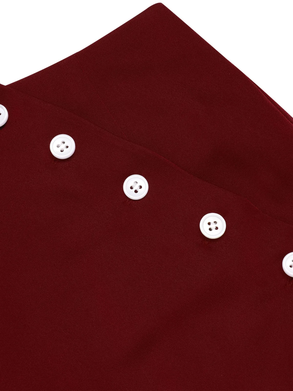 Clearance Retro Stage 2PCS 1950s Polka Dot Blouse & Burgundy Pants Red