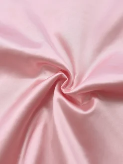 Fashion Retro Stage 2PCS 1970s Satin Lace-Up Strap Top & Skirt Pink