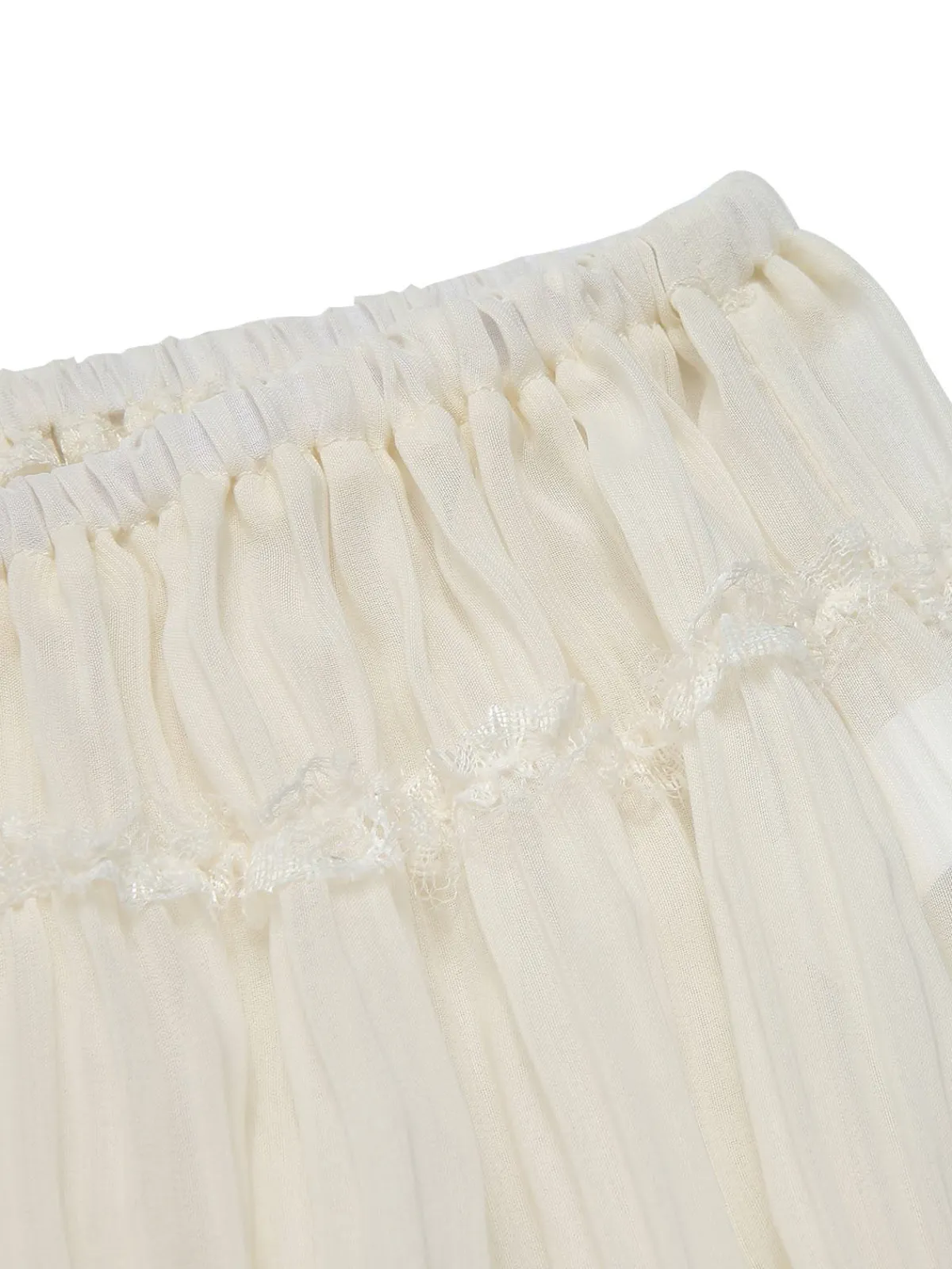 Best Retro Stage 2PCS 1970s Wrinkle Halter Backless Top & Skirts White