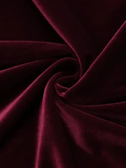 Clearance Retro Stage 2PCS Wine Red 1960s Velvet Bodycon Dress