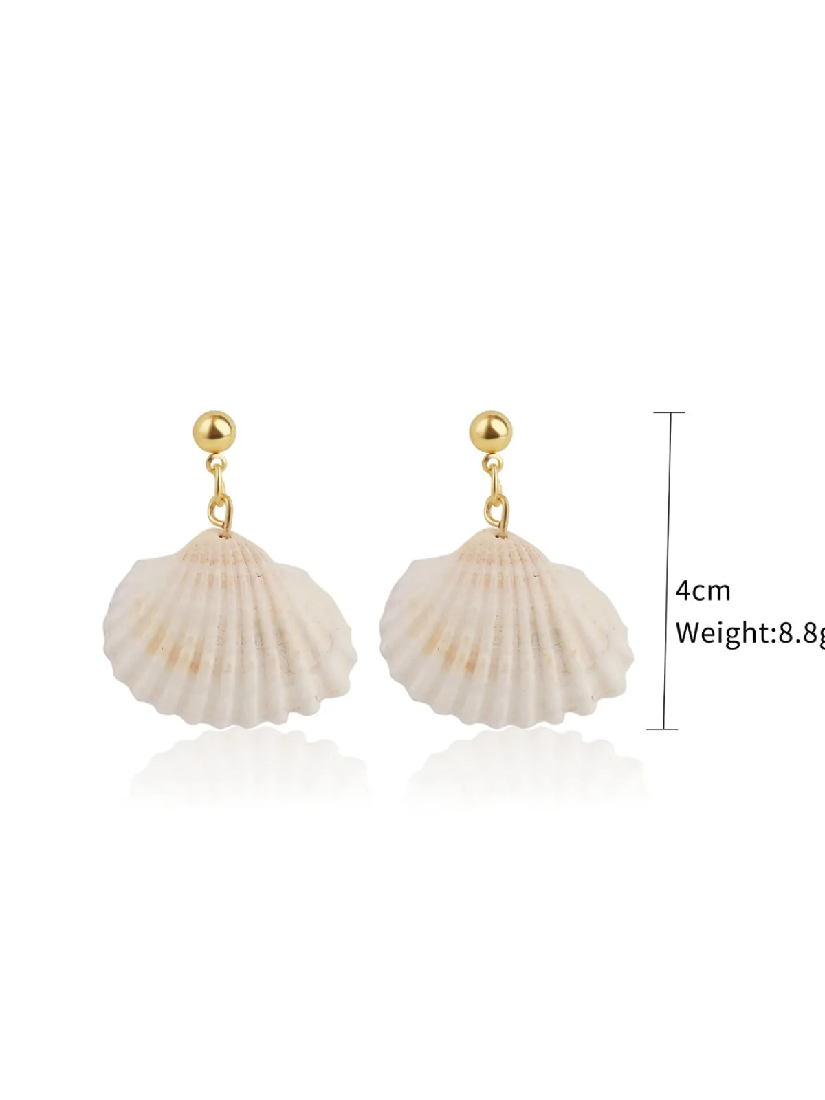 New Retro Stage Pearl Mermaid Tail Seashell Dangle Earrings