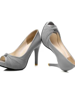 Hot Retro Stage Peep Toe Knot Stiletto High Heels