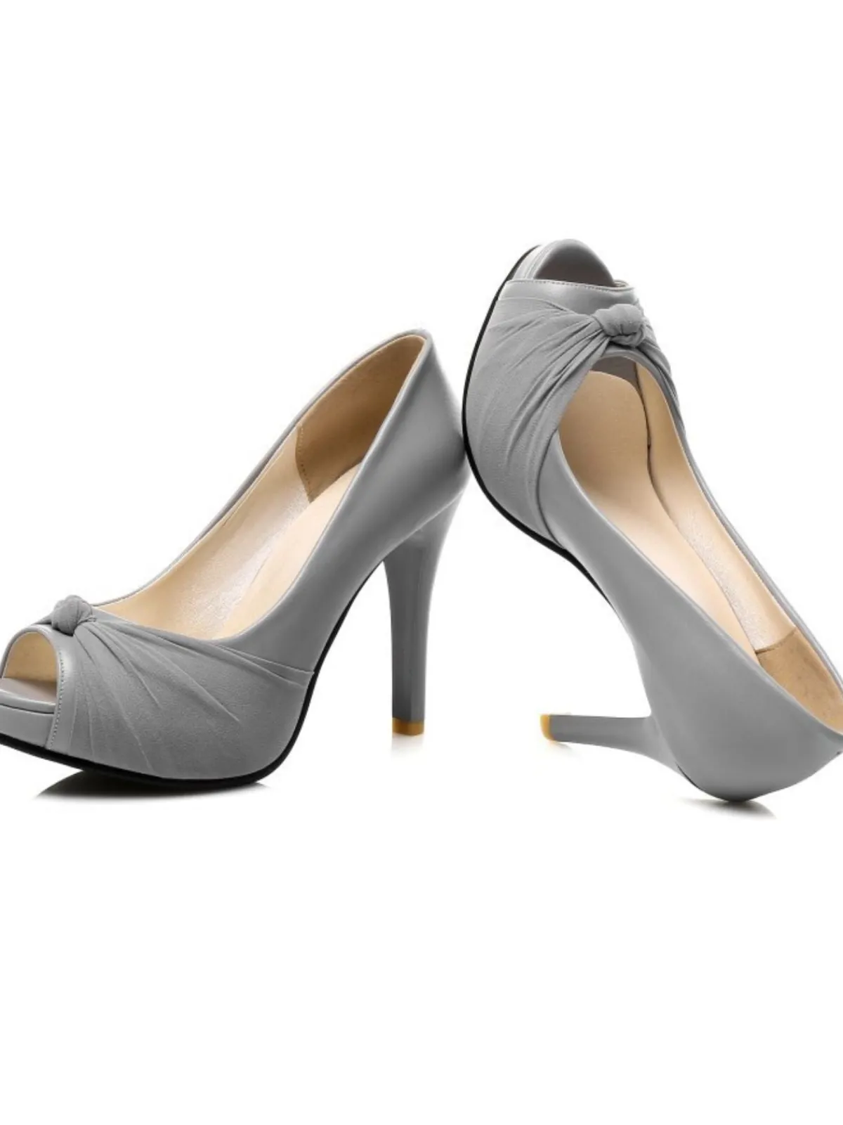 Hot Retro Stage Peep Toe Knot Stiletto High Heels
