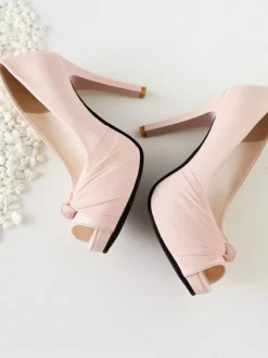 Hot Retro Stage Peep Toe Knot Stiletto High Heels