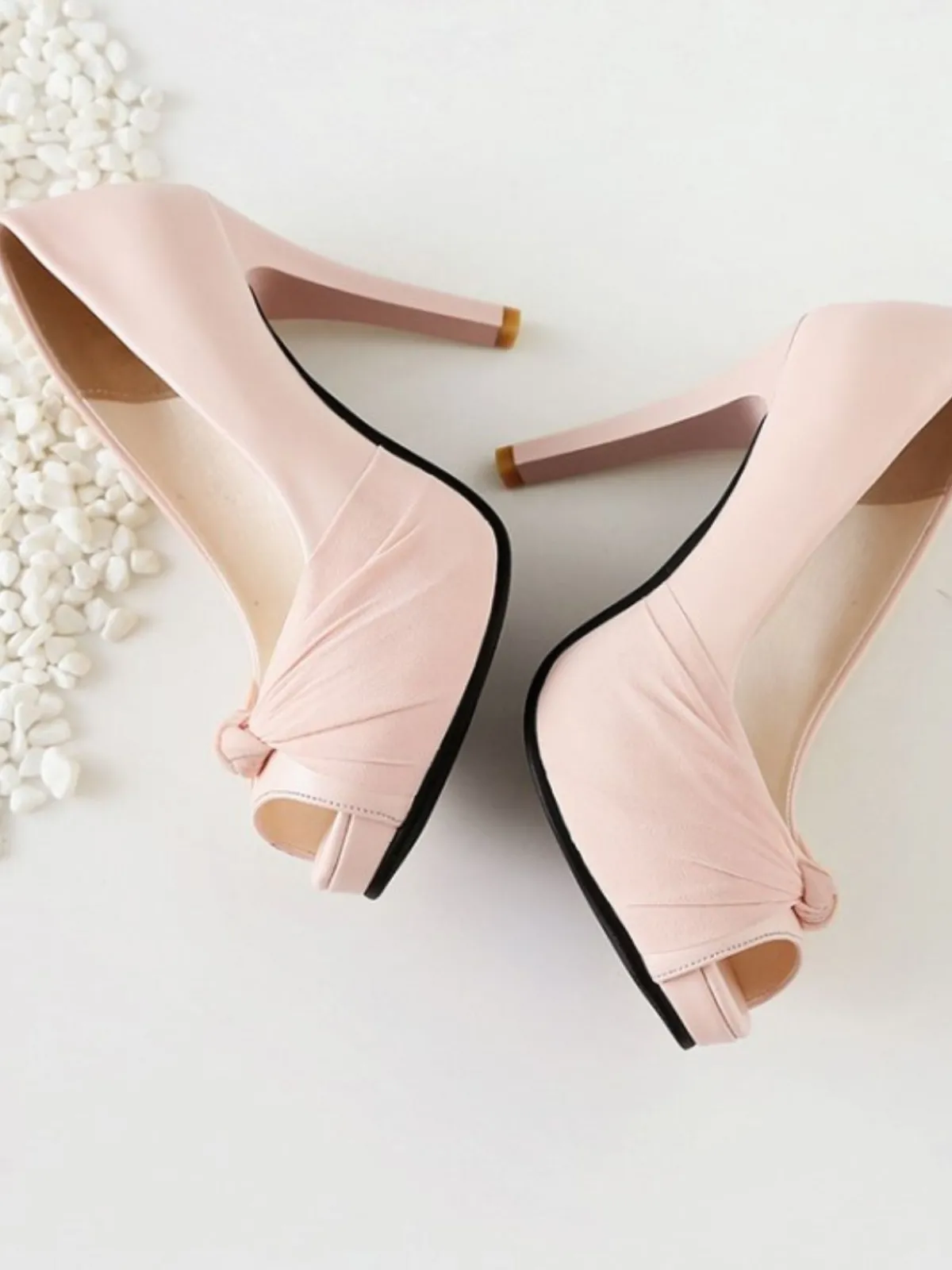 Hot Retro Stage Peep Toe Knot Stiletto High Heels